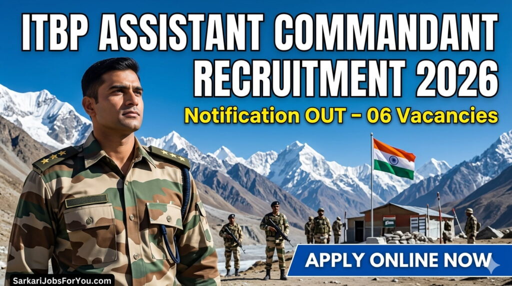 ITBP Assistant Commandant Recruitment 2026