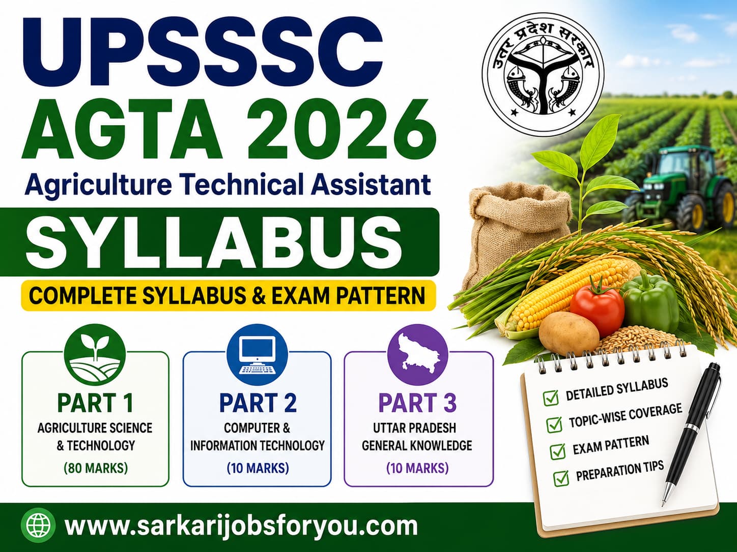 UPSSSC AGTA Syllabus 2026 – Complete Agriculture Technical Assistant ...